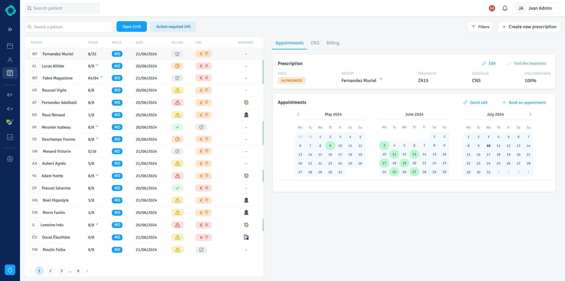 logicare treatments monitoring